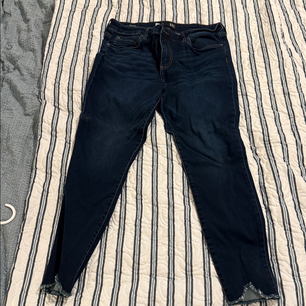 Kut from the Kloth Dark Blue Skinny Jeans Donna